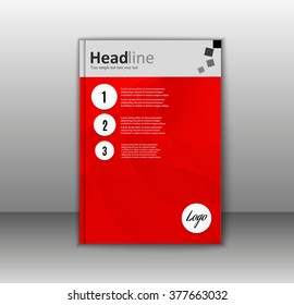  design vector template layout for magazine brochure flyer booklet cover annual report in A4 size.