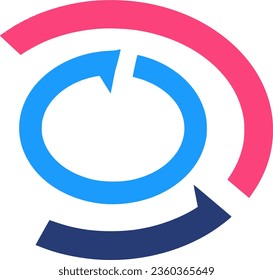 Design vector template for a logo with an oval disc and the initial letter "O."
