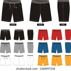 1,163 Board shorts template Images, Stock Photos & Vectors | Shutterstock