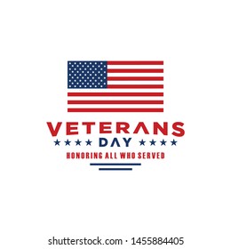 design vector template Veterans day. Honoring all who served. November 11.