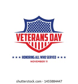 design vector template Veterans day. Honoring all who served. November 11.