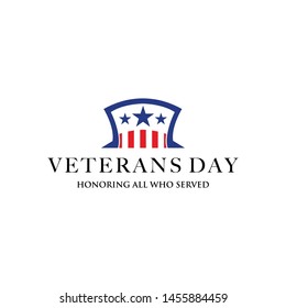 design vector template Veterans day. Honoring all who served. November 11.