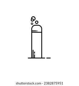 Design vector thermos flask in white background