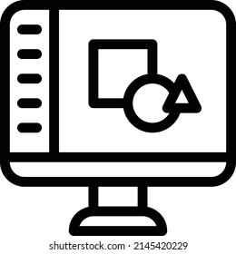 icono de línea delgada del vector de diseño