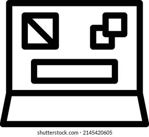 icono de línea delgada del vector de diseño