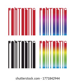Design Vector Typography Modern Fantastic, Fantastic Typography, Modern Fantastic Clothing, Apparel Streetwear