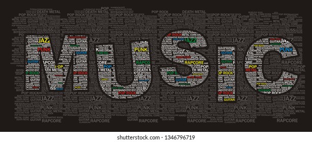 design vector typography music background