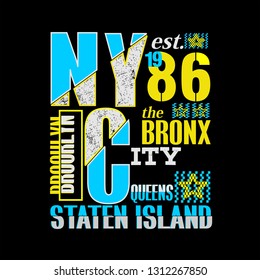 design vector typography new York artistic concept,Brooklyn city,trendy apparel print,arts,illustration