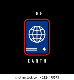Design vector typography for t-shirt streetwear clothing. the earth concept. with white color. perfect for modern t-shirt design