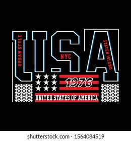 Design vector typography varsity collection united states for t shirt print men