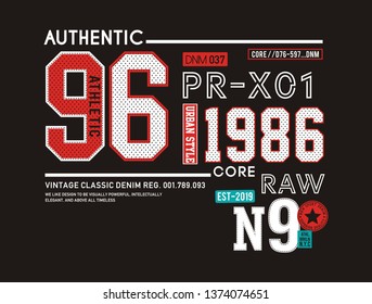 design vector typography varsity for print t shirt men 