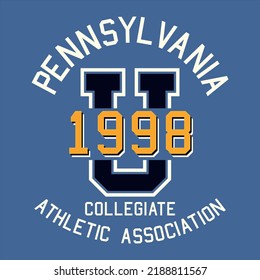 Design vector typography varsity for print t shirt, etc.