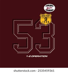 Projetar vetor tipografia varsity para imprimir t shirt, etc.