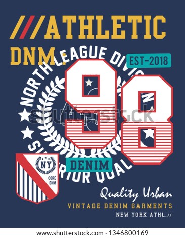 design vector typography varsity for print t shirt men 