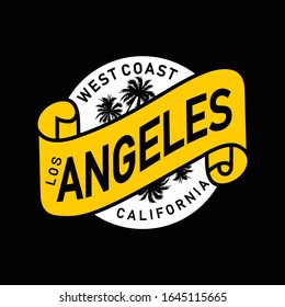 Design vector typography wesr coast, los angeles, california for t shirt print, poster print