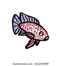 Design vector unique decorative fish or Suitable for ornamental fish shop logo , etc