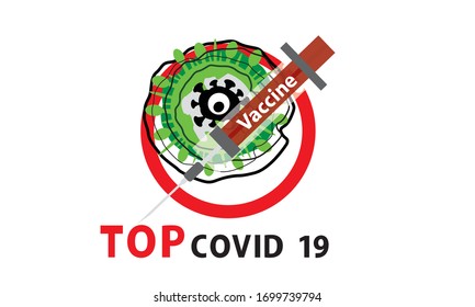Design vector of vaccine to stop COVID 19,Vaccine for immunization and treatment COVID 19 or Coronavirus infection.