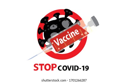 Design vector of vaccine to stop COVID 19,Vaccine for immunization and treatment COVID 19 or Coronavirus infection.