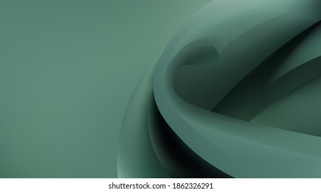 Design vector wave Elegant silky green silk or satin can be used as a background
