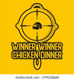 Design Vector Winner Winner Chicken Dinner Template