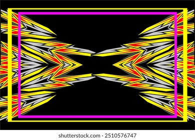 design vector wrap car racing with unique striped pattern. and with bright color combination