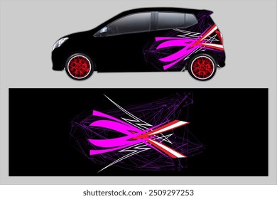 design vector wrap car, sticker car, decal car background abstract