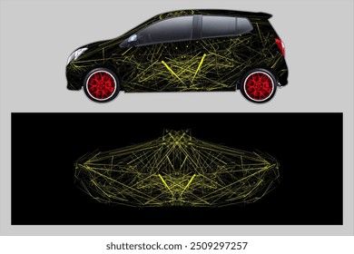 design vector wrap car, sticker car, decal car background abstract