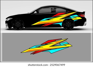 design vector wrap car with unique line pattern