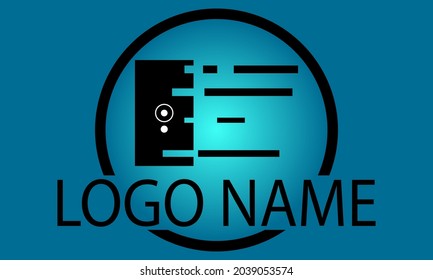 diseño y vector para su logotipo con un color de fondo azul