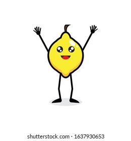 design vektor cute fruit lemon ilustration. 