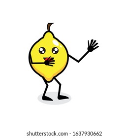  design vektor cute zumba dance fruit lemon ilustration. 