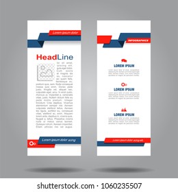 Design vertical template brochure flyer banner. Vector illustration.
