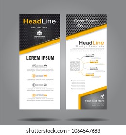 Design vertical template brochure flyer banner. Vector illustration.