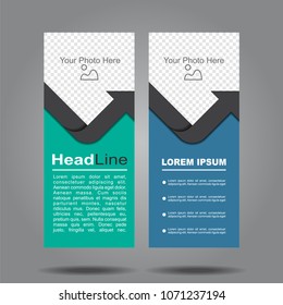 Design vertical template brochure flyer banner. Vector illustration.