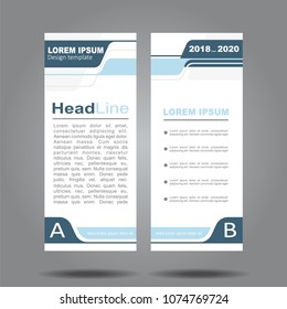 Design vertical template brochure flyer banner. Vector illustration.