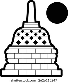 design of the Vesak holiday icon in the year 2025