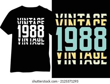 Diseño para camisetas vintage de 1988 cumpleaños, afiches, tazas y más para el diseño tipográfico de 1988, 1988.