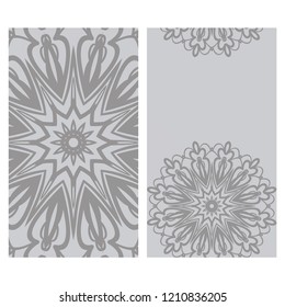 Design Vintage cards with Floral mandala pattern and ornaments. Vector template. Islam, Arabic, Indian, Mexican ottoman motifs. Hand drawn background