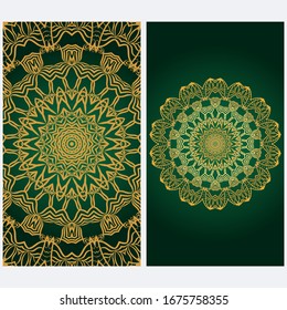 Design Vintage Cards With Floral Mandala Pattern And Ornaments. Template. Islam, Arabic, Indian, Mexican Ottoman Motifs. Hand Drawn Background. Fanstastic color.
