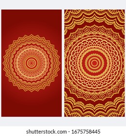 Design Vintage cards with Floral mandala pattern and ornaments. Vector template. Islam, Arabic, Indian, Mexican ottoman motifs. Hand drawn background