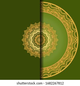 Design Vintage Cards With Floral Mandala Pattern And Ornaments. Template. Islam, Arabic, Indian, Mexican Ottoman Motifs. Vector Background.