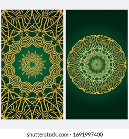 Design Vintage Cards With Floral Mandala Pattern And Ornaments. Template. Islam, Arabic, Indian, Mexican Ottoman Motifs. Hand Drawn Background. Fanstastic color.