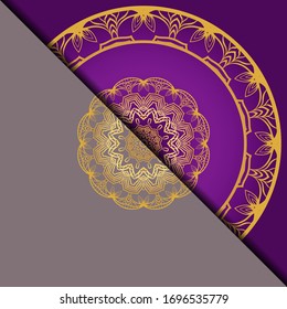 Design Vintage cards with Floral mandala pattern and ornaments. Vector template.