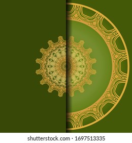 Design Vintage Cards With Floral Mandala Pattern And Ornaments. Template. Islam, Arabic, Indian, Mexican Ottoman Motifs. Vector Background.