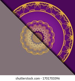 Design Vintage cards with Floral mandala pattern and ornaments. Vector template.