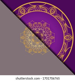 Design Vintage cards with Floral mandala pattern and ornaments. Vector template.