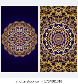 Design Vintage cards with Floral mandala pattern and ornaments. Vector template. Islam, Arabic, Indian, Mexican ottoman motifs. Hand drawn background