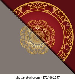 Design Vintage cards with Floral mandala pattern and ornaments. Vector template.