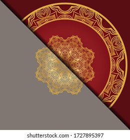 Design Vintage cards with Floral mandala pattern and ornaments. Vector template.