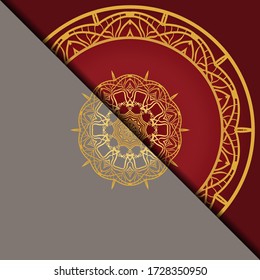 Design Vintage cards with Floral mandala pattern and ornaments. Vector template.